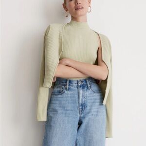 Madewell Turtleneck Tank with matching Cardigan